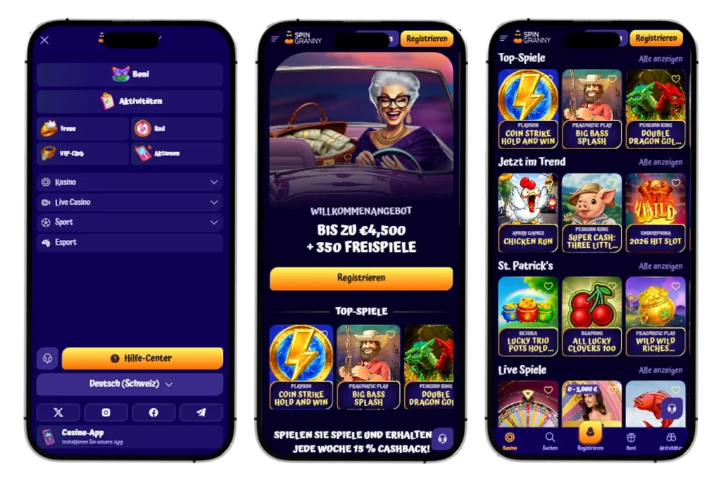 SpinGranny Casino app