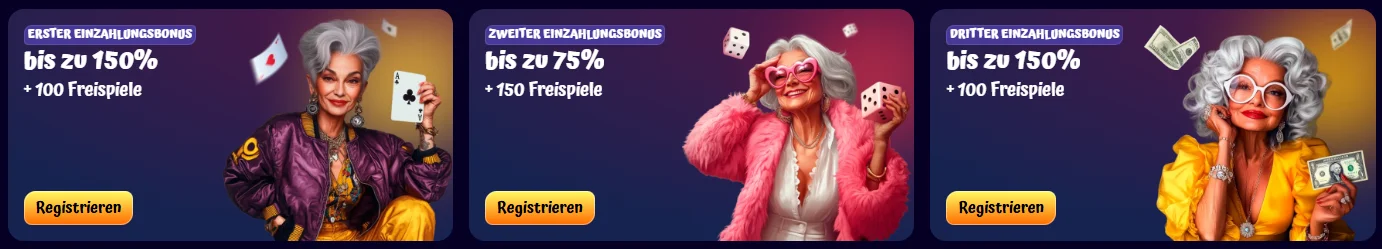 SpinGranny Casino Boni und Aktionen